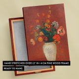 Bouquet in a Chinese Vase - Wild Garden Blooms By Odilon Redon canvas wall art - Image 6