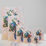 Bouquet of Flowers - Bold Colors in Dreamy Blue Vase By Odilon Redon canvas wall art - Image 4
