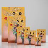Vase of Flowers - Vibrant Blossoms on Golden Background By Odilon Redon canvas wall art - Image 4