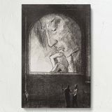 Light - Giant Head in Window Observed in Silence By Odilon Redon canvas wall art - Image 7