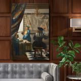 The Allegory of Painting - Dutch Artist and Muse Scene By Johannes Vermeer canvas wall art
