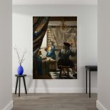 The Allegory of Painting - Dutch Artist and Muse Scene By Johannes Vermeer canvas wall art - Image 2
