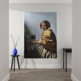 A Young Woman Seated at the Virginals - Elegant Music Portrait By Johannes Vermeer canvas wall art - Image 2