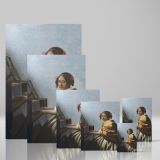 A Young Woman Seated at the Virginals - Elegant Music Portrait By Johannes Vermeer canvas wall art - Image 4