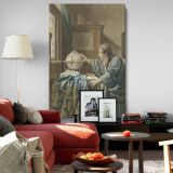 The Astronomer - Classic Study Reproduction By Abraham Delfos after Vermeer canvas wall art - Image 8