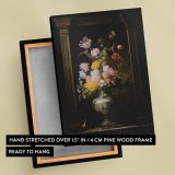 Vase of Flowers - Dutch Still Life in Vermeer Style canvas wall art - Image 6