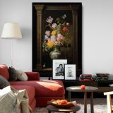 Vase of Flowers - Dutch Still Life in Vermeer Style canvas wall art - Image 8
