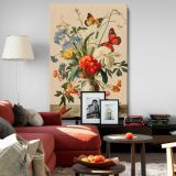 Butterflies and Wildflowers in a Vase - Nature-Inspired Still Life canvas wall art - Image 8