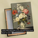 Fluttering Butterflies and Flowers - Elegant Vintage Still Life canvas wall art - Image 6