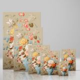 Floral Still Life in Ornate Blue Vase - Pastel Botanical Art canvas wall art - Image 4