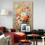 Floral Still Life in Ornate Blue Vase - Pastel Botanical Art canvas wall art - Image 8