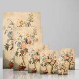 Ivory Vase Flower Arrangement - Warm Botanical Still Life canvas wall art - Image 4