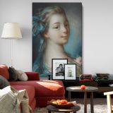 Young Girl - Soft Pastel Rococo Portrait By Franois Boucher canvas wall art - Image 8