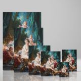 The Toilette of Venus - Romantic Cherub-Filled Scene By Franois Boucher canvas wall art - Image 4