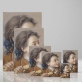 Boy with a Carrot - Blue Ribboned 18th Century Portrait By Franois Boucher canvas wall art - Image 4
