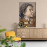 Boy with a Carrot - Blue Ribboned 18th Century Portrait By Franois Boucher canvas wall art - Image 5