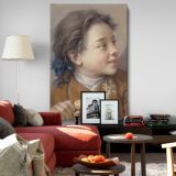 Boy with a Carrot - Blue Ribboned 18th Century Portrait By Franois Boucher canvas wall art - Image 8