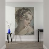 Buste van een jonge vrouw - French Pastel Lady Portrait By Louis Marin Bonnet canvas wall art - Image 2