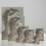 Buste van een jonge vrouw - French Pastel Lady Portrait By Louis Marin Bonnet canvas wall art - Image 4