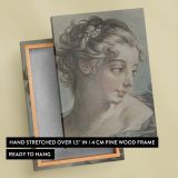 Buste van een jonge vrouw - French Pastel Lady Portrait By Louis Marin Bonnet canvas wall art - Image 6