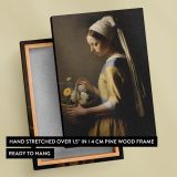 Woman with Flower Basket - Classical Dutch Golden Age Style canvas wall art - Image 6