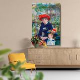 Two Sisters on the Terrace - Impressionist Floral Hat Scene By Pierre-Auguste Renoir canvas wall art - Image 5