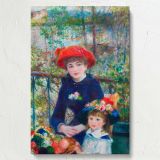 Two Sisters on the Terrace - Impressionist Floral Hat Scene By Pierre-Auguste Renoir canvas wall art - Image 7
