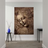 La Scapigliata - Flowing-Hair Renaissance Portrait By Leonardo da Vinci canvas wall art - Image 2