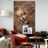 La Scapigliata - Flowing-Hair Renaissance Portrait By Leonardo da Vinci canvas wall art - Image 8