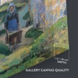 Landscape from Pontoise - Village Path & Wheelbarrow Scene By Camille Pissarro canvas wall art - Image 3