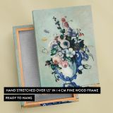 Rococo Vase - Vibrant Still Life Flowers in Blue Vase By Paul CŽzanne canvas wall art - Image 6
