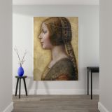 Profile of a Young FiancŽe - Renaissance Side Portrait By Leonardo da Vinci canvas wall art - Image 2