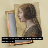 Profile of a Young FiancŽe - Renaissance Side Portrait By Leonardo da Vinci canvas wall art - Image 6