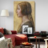 Profile of a Young FiancŽe - Renaissance Side Portrait By Leonardo da Vinci canvas wall art - Image 8