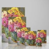 Still Life with Zinnias - Pink Floral Impressionism By Floris Verster canvas wall art - Image 4