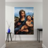 Madonna of the Yarnwinder - Renaissance Mother and Child By Leonardo da Vinci canvas wall art - Image 2