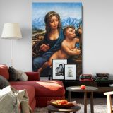 Madonna of the Yarnwinder - Renaissance Mother and Child By Leonardo da Vinci canvas wall art - Image 8