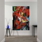 The Foxes - Geometric Red Fox Expressionist Art By Franz Marc canvas wall art - Image 2