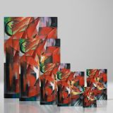 The Foxes - Geometric Red Fox Expressionist Art By Franz Marc canvas wall art - Image 4