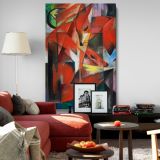 The Foxes - Geometric Red Fox Expressionist Art By Franz Marc canvas wall art - Image 8