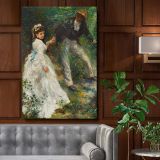 La Promenade - Romantic Couple in Nature By Pierre-Auguste Renoir canvas wall art