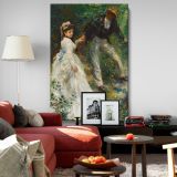 La Promenade - Romantic Couple in Nature By Pierre-Auguste Renoir canvas wall art - Image 8
