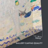 MŠda Primavesi - Girl in Floral White Dress By Gustav Klimt canvas wall art - Image 3