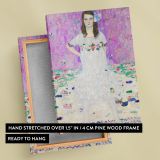 MŠda Primavesi - Girl in Floral White Dress By Gustav Klimt canvas wall art - Image 6