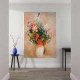 Vase of Flowers - 1906 Wildflower Still Life By Odilon Redon canvas wall art - Image 2
