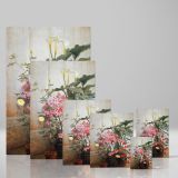 Side of a Greenhouse - Blooming Potted Flowers Scene By George Cochran Lambdin canvas wall art - Image 4
