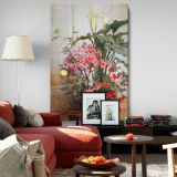 Side of a Greenhouse - Blooming Potted Flowers Scene By George Cochran Lambdin canvas wall art - Image 8