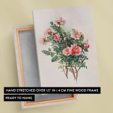 Roses - Antique Botanical Rose Bouquet By L. Prang & Co. canvas wall art - Image 6