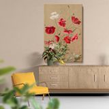 Poppies - Red and White Wildflowers Illustration By L. Prang & Co. canvas wall art - Image 5