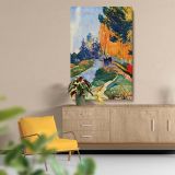 Les Alyscamps - Serene French Landscape with Figures By Paul Gauguin canvas wall art - Image 5